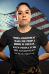 When Government Fears The People There Is Liberty. When People Fear The Government There Is Tyranny.