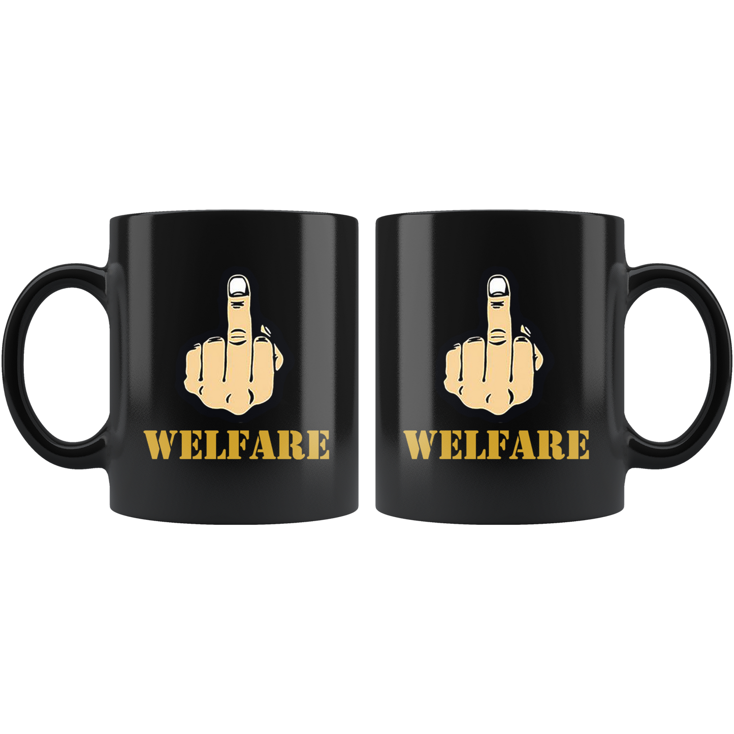 Fuck Welfare With Middle Finger