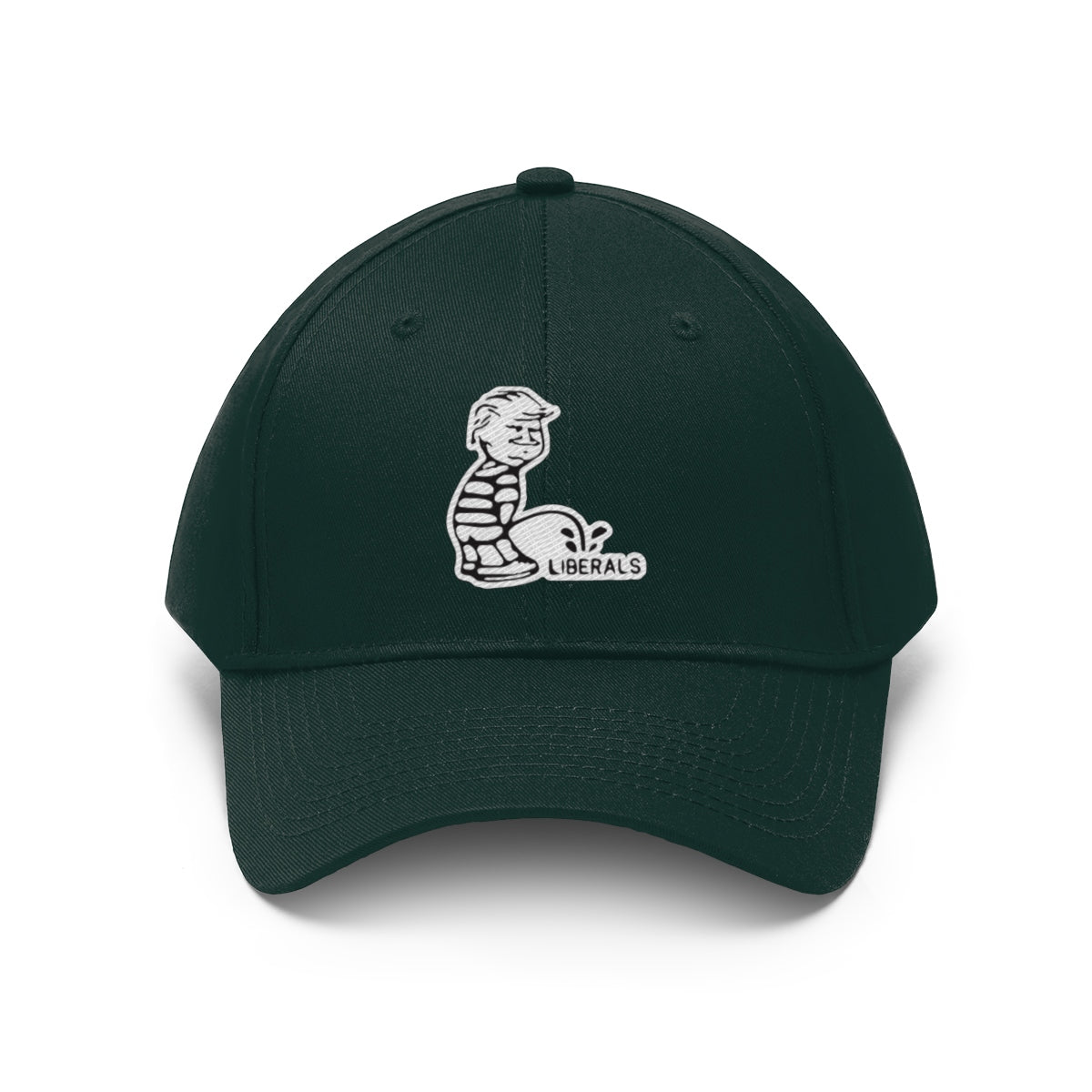 Trump USA Pride Embroidered Twill Cap featuring a playful design with unique embroidery.
