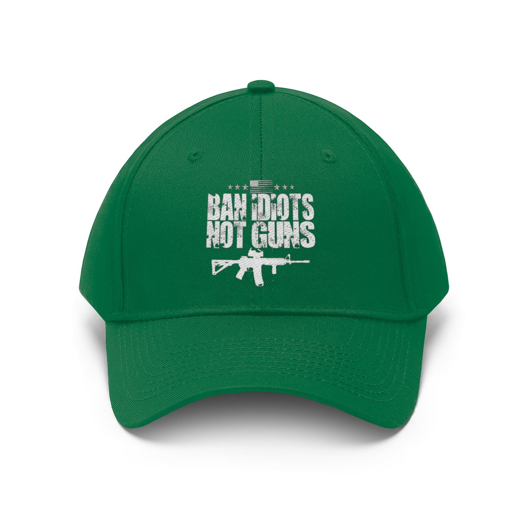 Ban Idiots Not Guns Twill Cap Hat