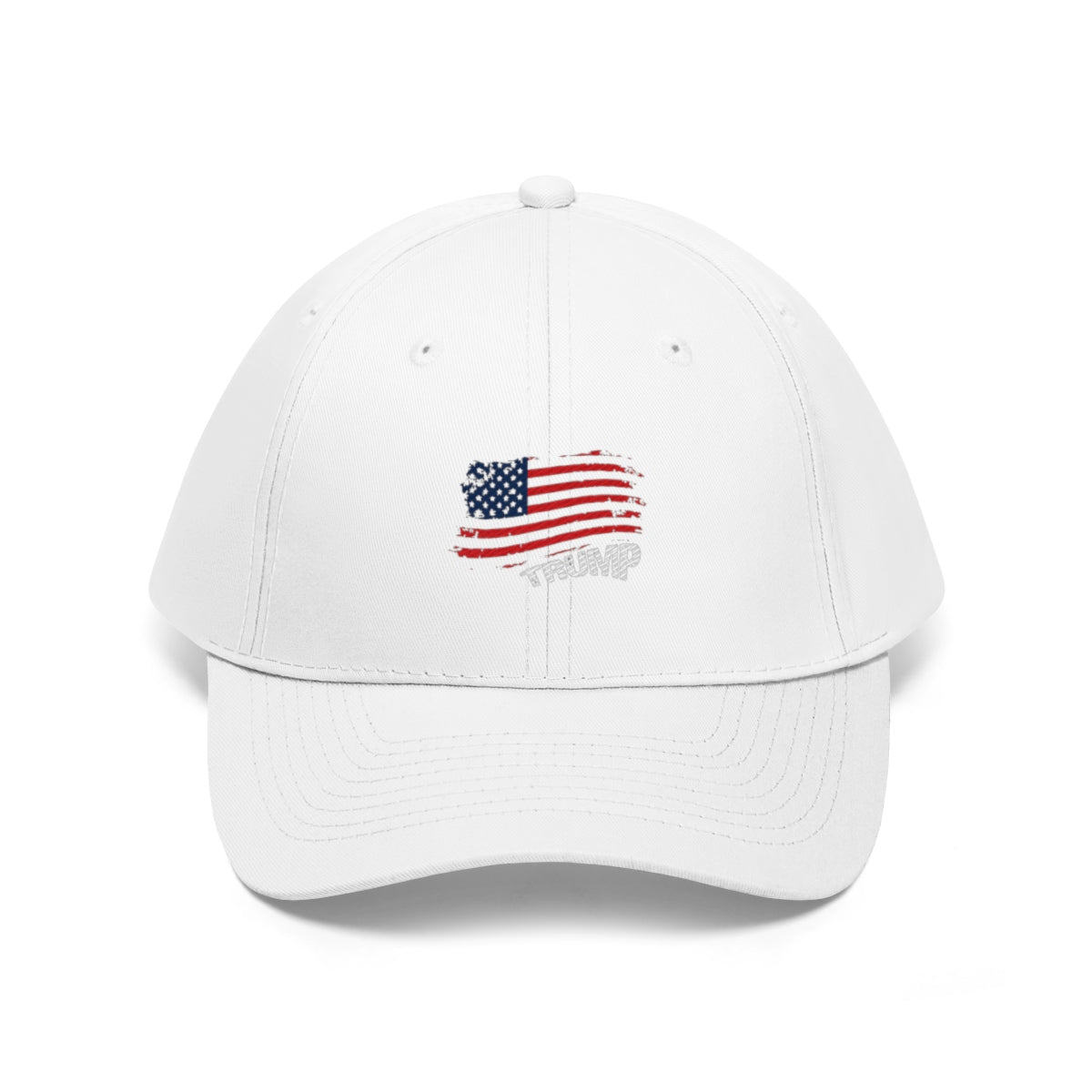 American Flag Twill Cap Trump Bold Supporter Cap featured with American flag design on front.