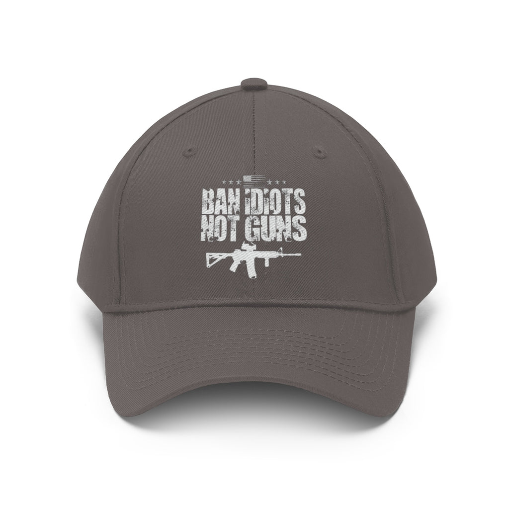 Ban Idiots Not Guns Twill Cap Hat