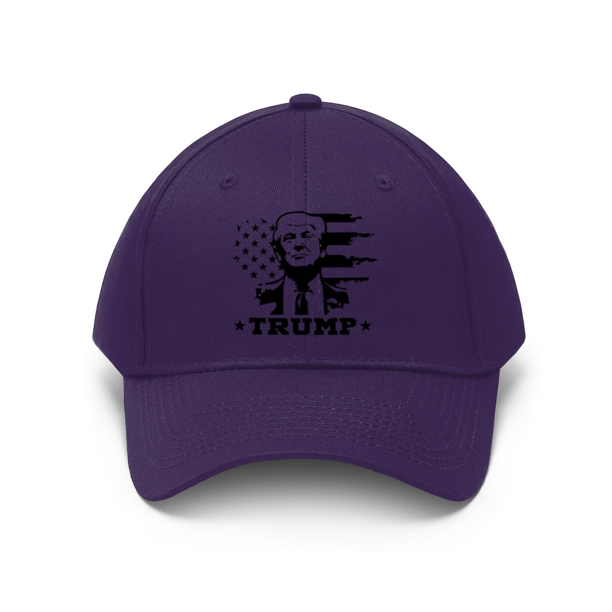 Black White Flag Baseball Cap Featuring Trump 2020 with political design and bold graphics.