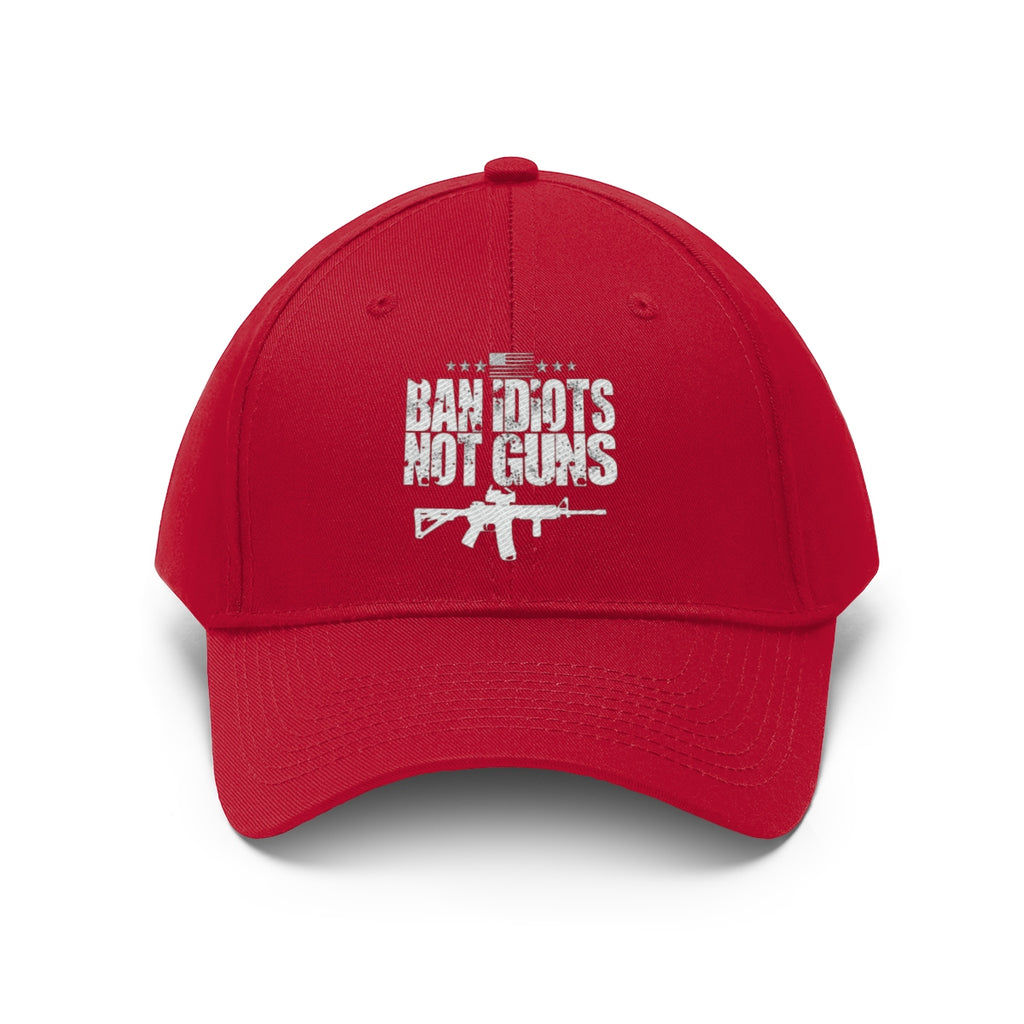 Ban Idiots Not Guns Twill Cap Hat