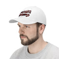Donald Trump With American Flag Colors Twill Cap displayed on a model featuring vibrant patriotic design.