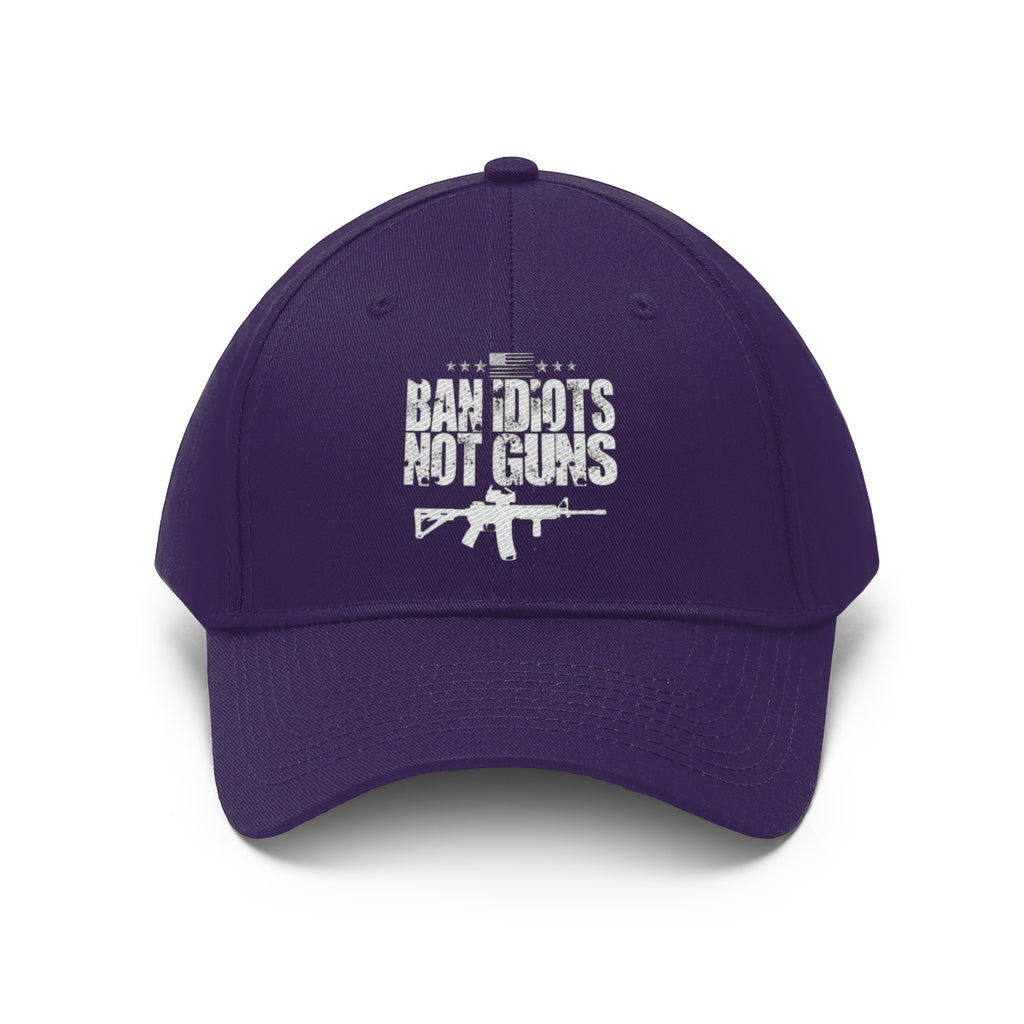 Ban Idiots Not Guns Twill Cap Hat