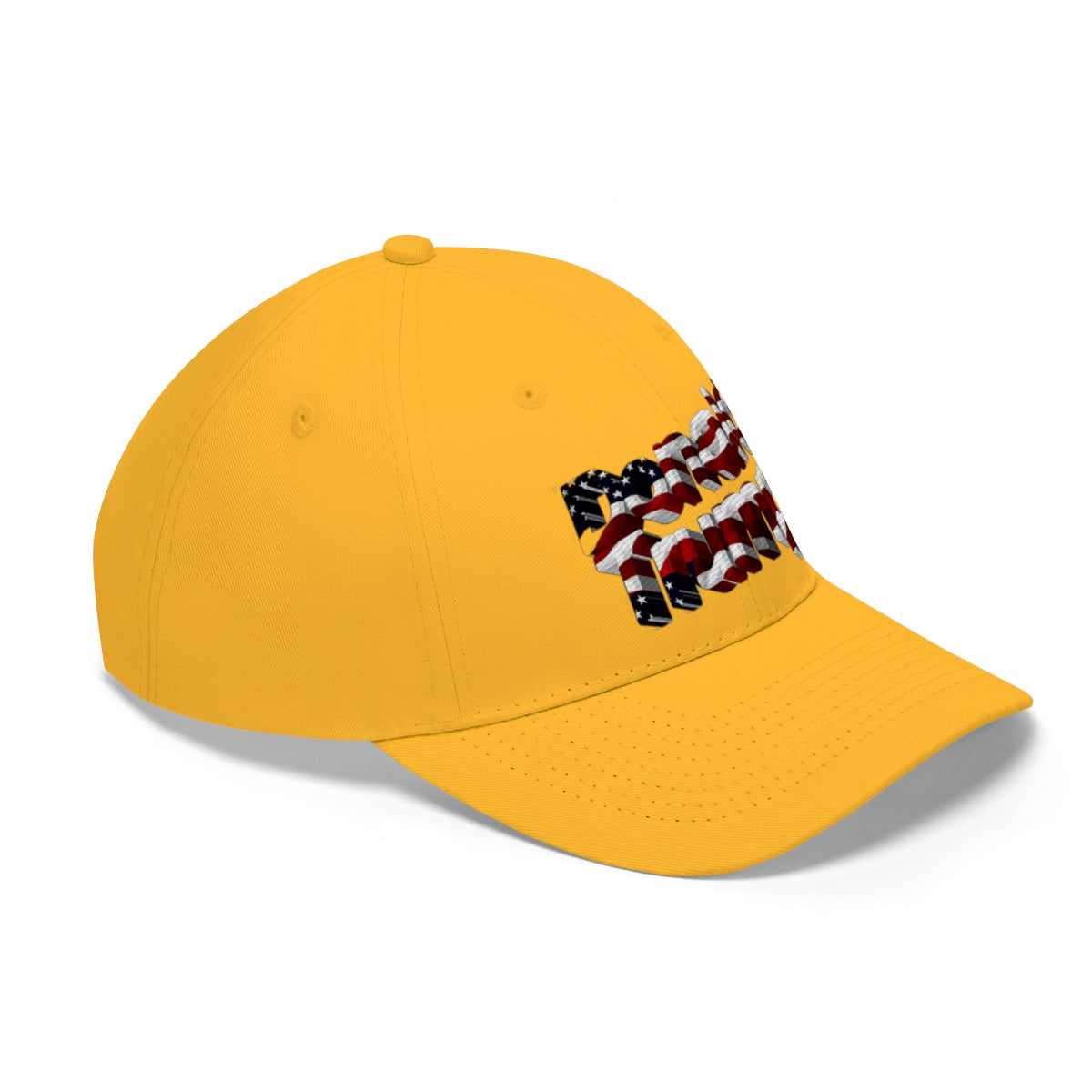 Donald Trump With American Flag Colors Twill Cap featuring vibrant design and patriotic colors