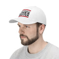 Deplorable Lives Matter Twill Cap worn by a man, showcasing bold text on a white cap.