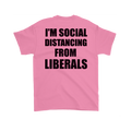 Social Distancing From Liberals White Text Back Cap