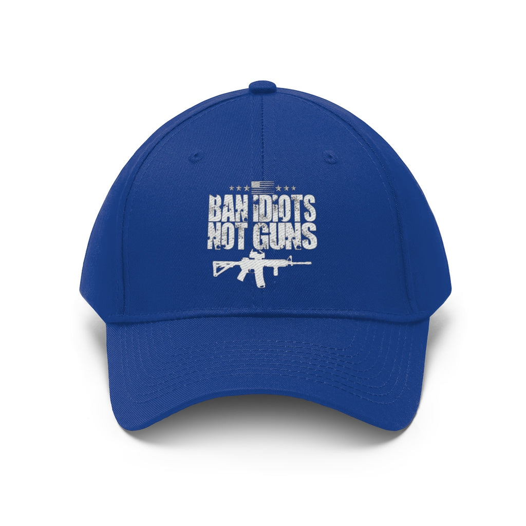 Ban Idiots Not Guns Twill Cap Hat