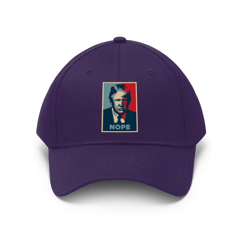 Vintage Nope Baseball Cap Inspired by Trump with bold retro design and political message.