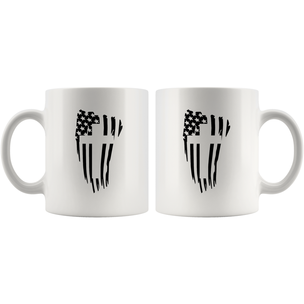 Cross On American Flag