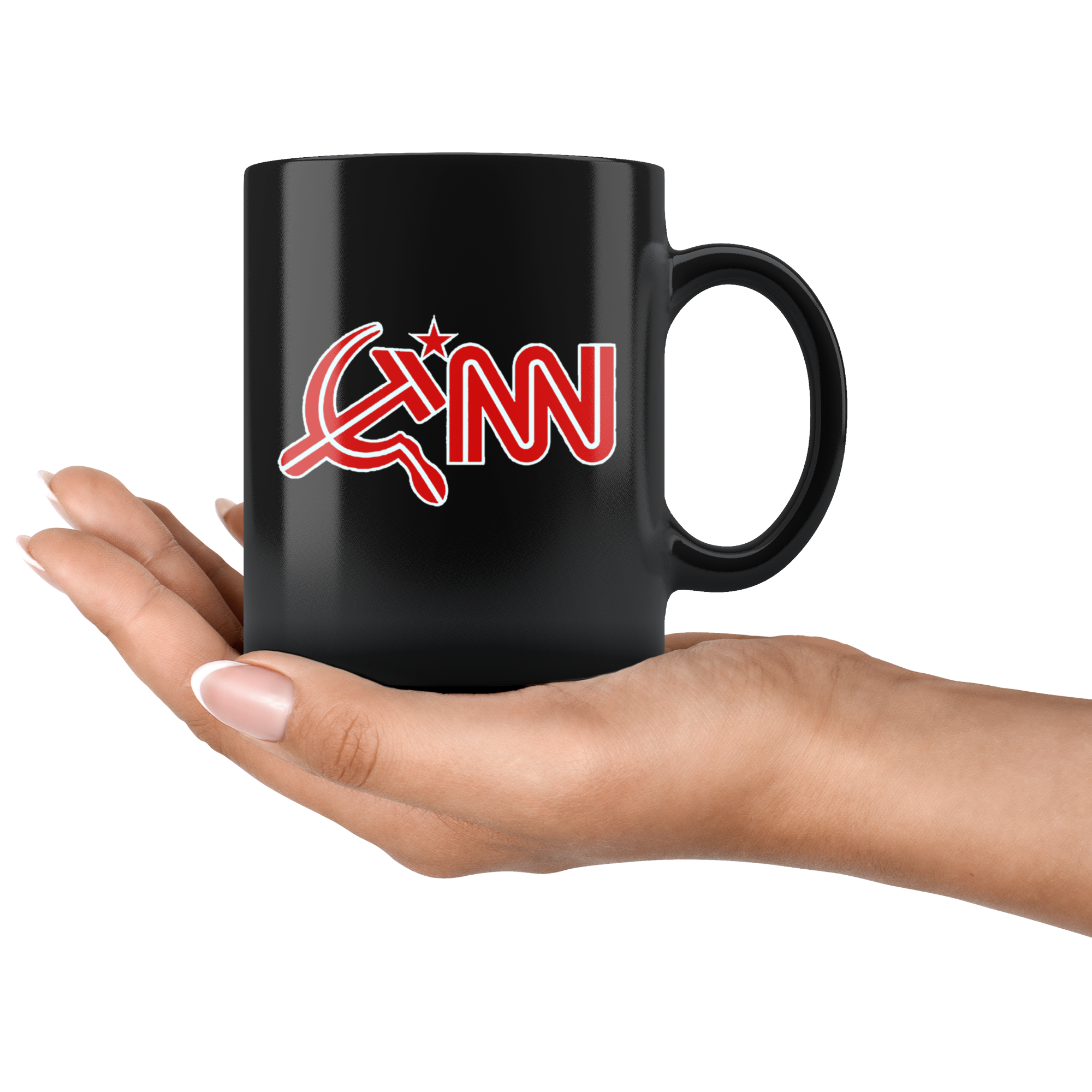 CNN Logo As Hammer & Sickle Blk