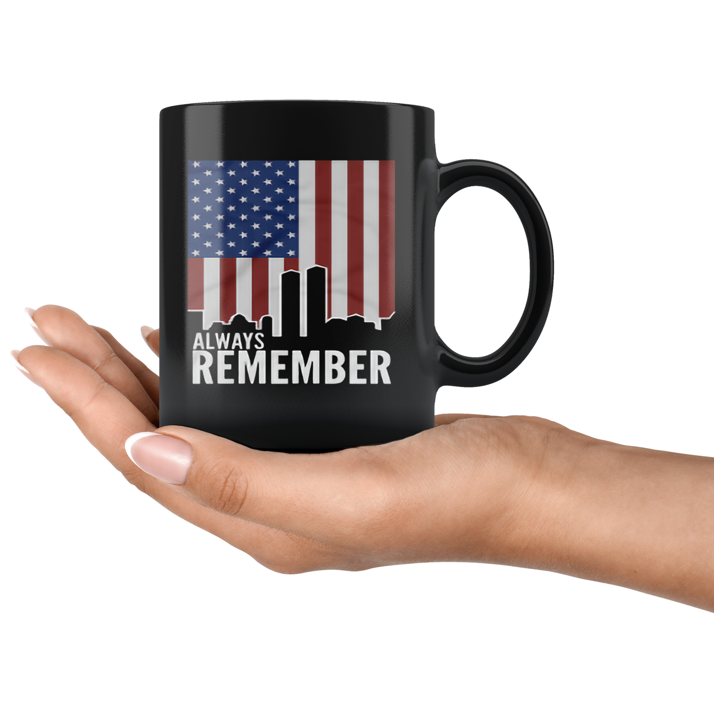 Always Remember Twin Towers On American Flag