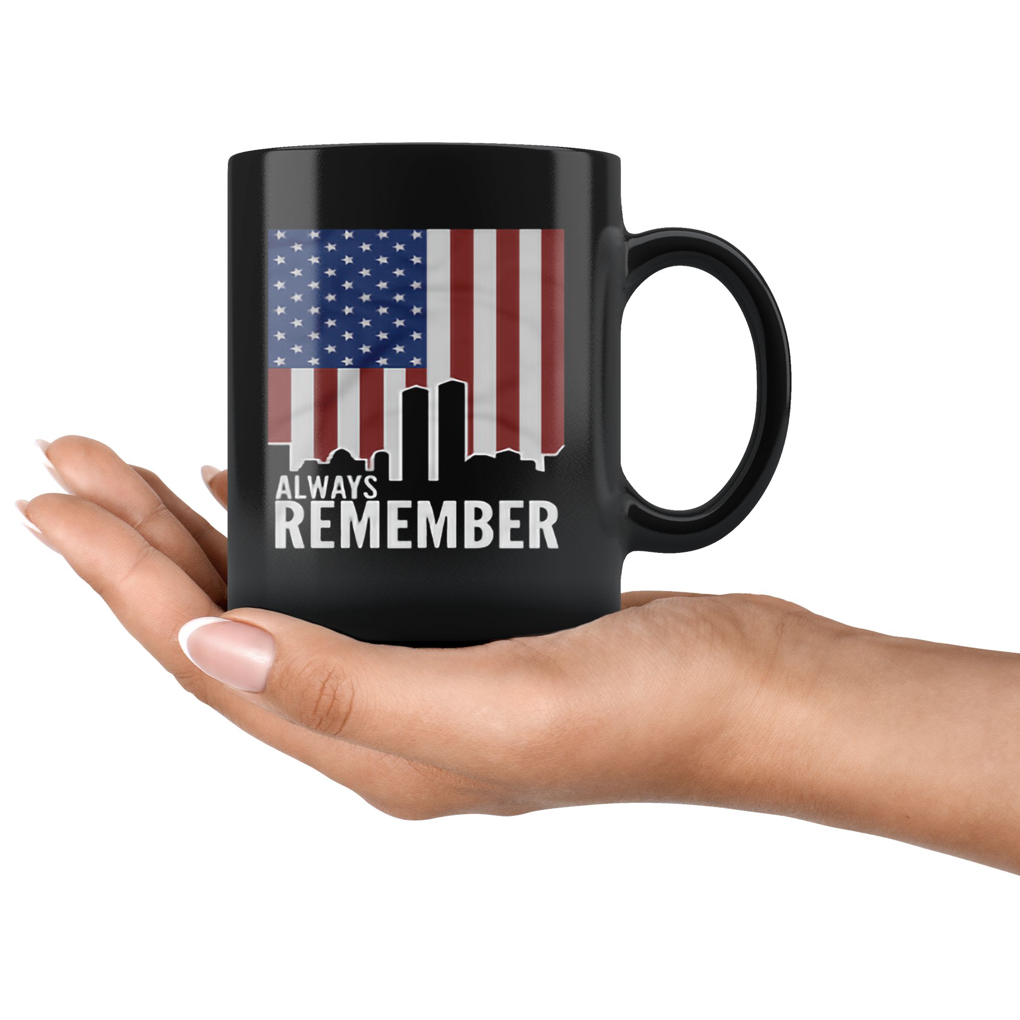Always Remember Twin Towers On American Flag