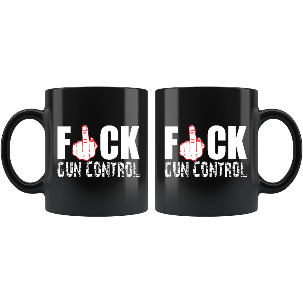 Fuck Gun Control With Red Middle Finger