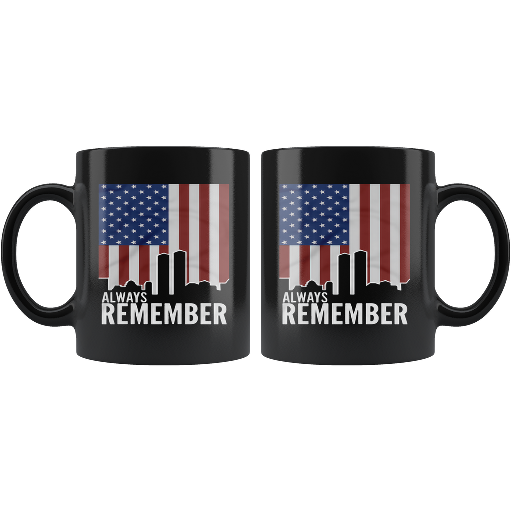 Always Remember Twin Towers On American Flag