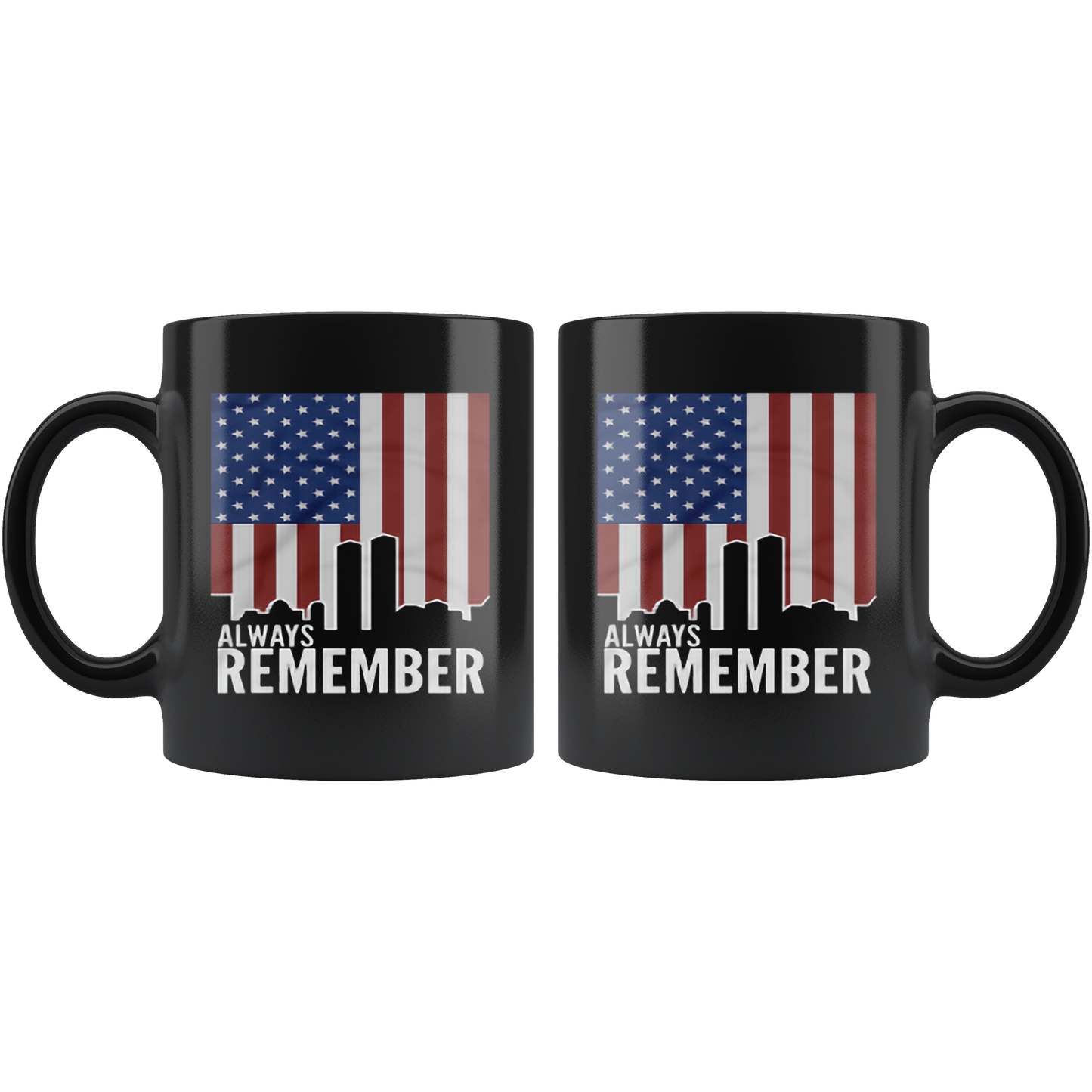 Always Remember Twin Towers On American Flag