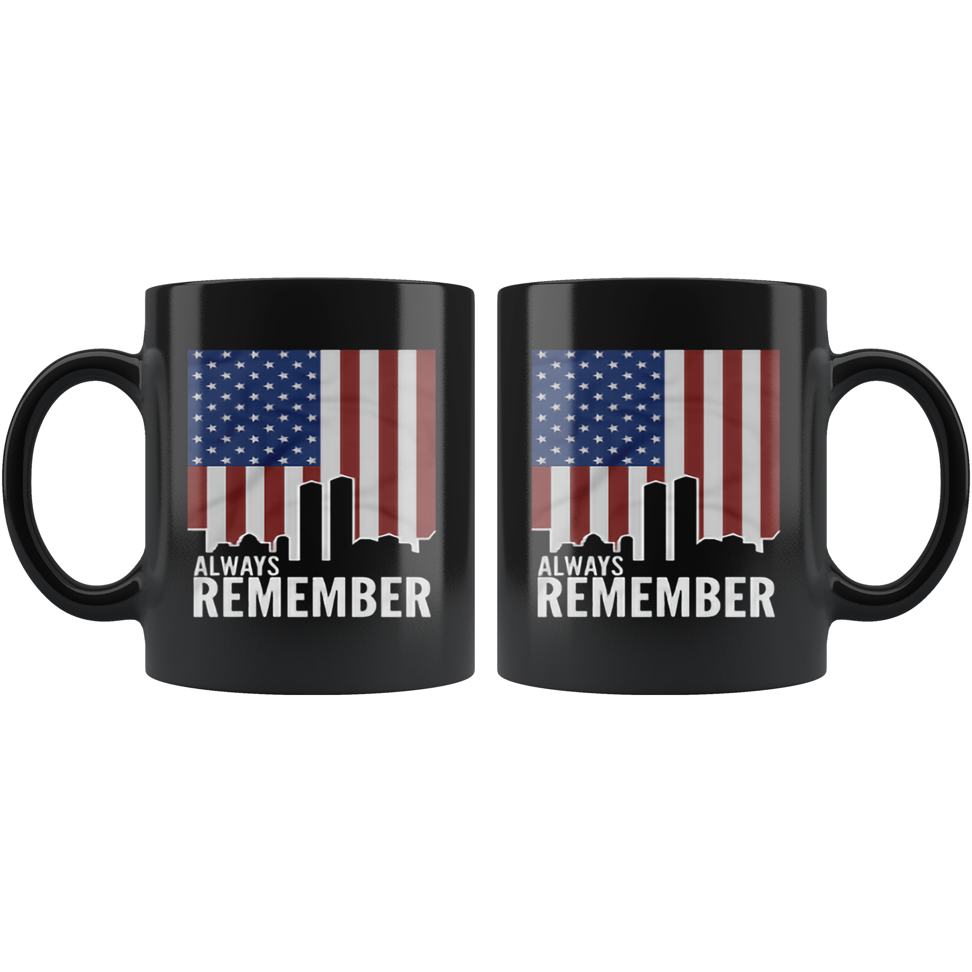 Always Remember Twin Towers On American Flag