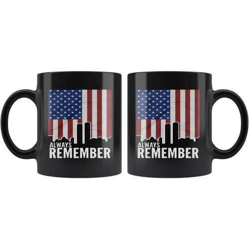 Always Remember Twin Towers On American Flag