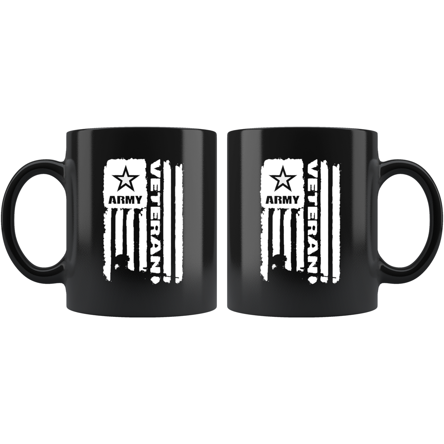 Army Veteran Flag With Soldier Silhouette