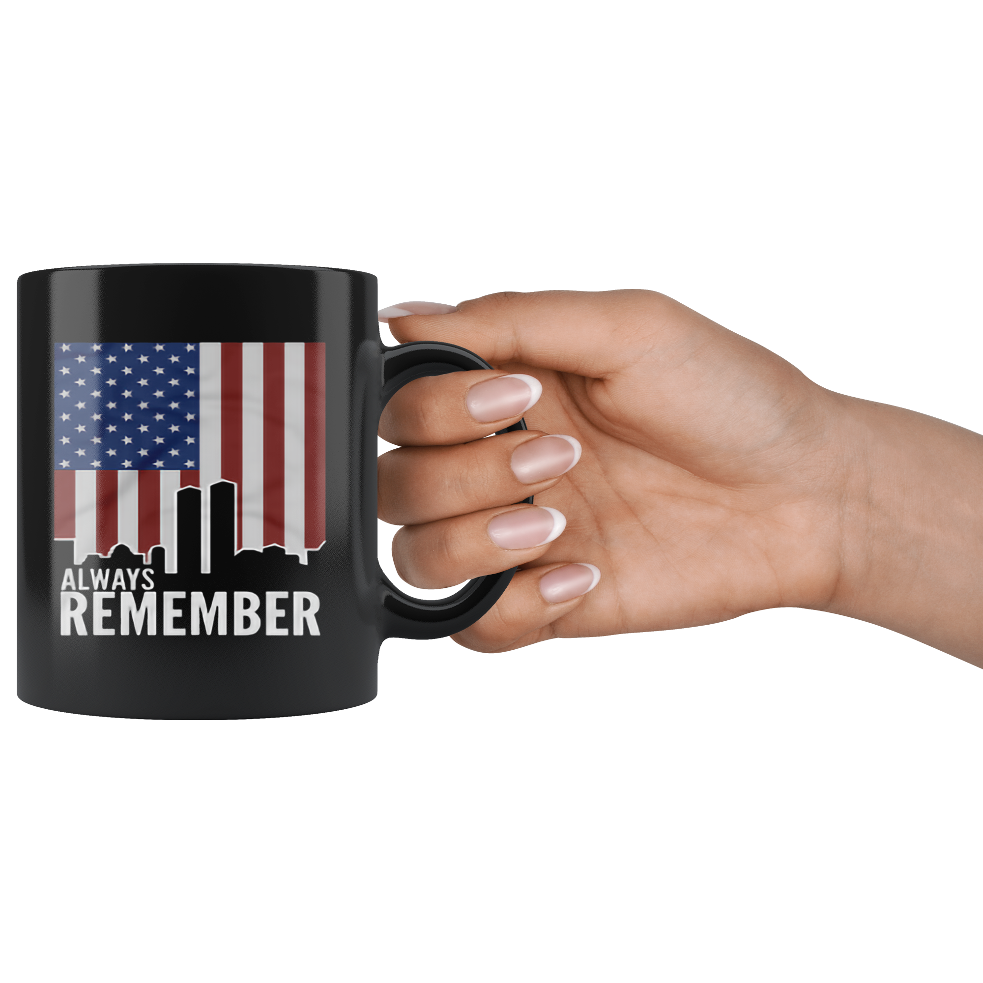 Always Remember Twin Towers On American Flag