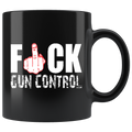 Fuck Gun Control With Red Middle Finger