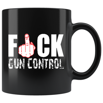 Fuck Gun Control With Red Middle Finger