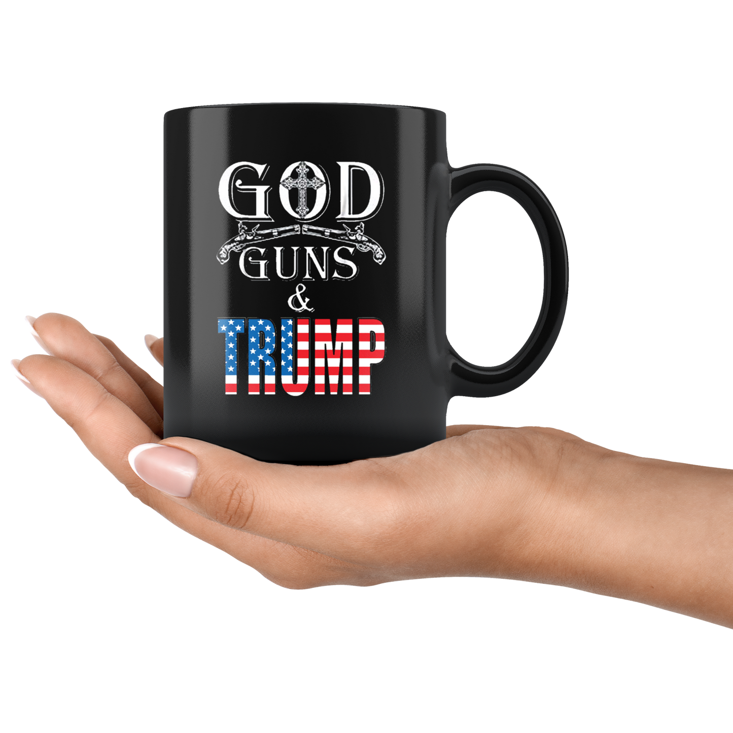 God, Guns & Trump American Flag