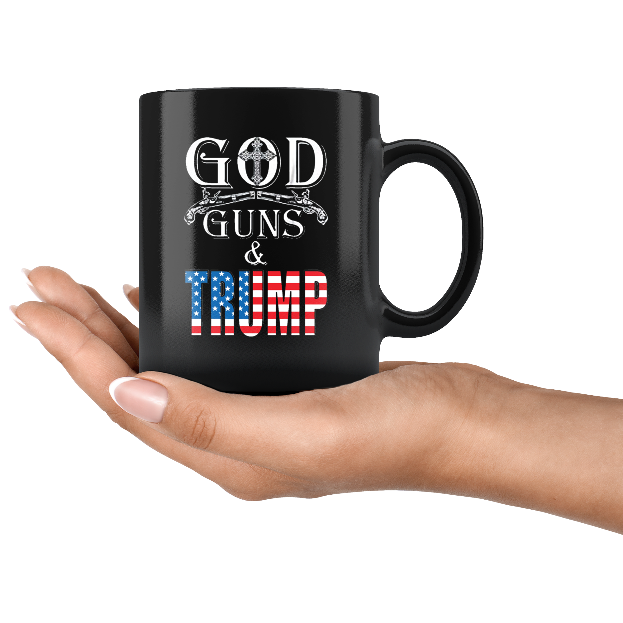 God, Guns & Trump American Flag