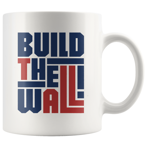 Build The Wall Patriotic Graphic Design coffee mug
