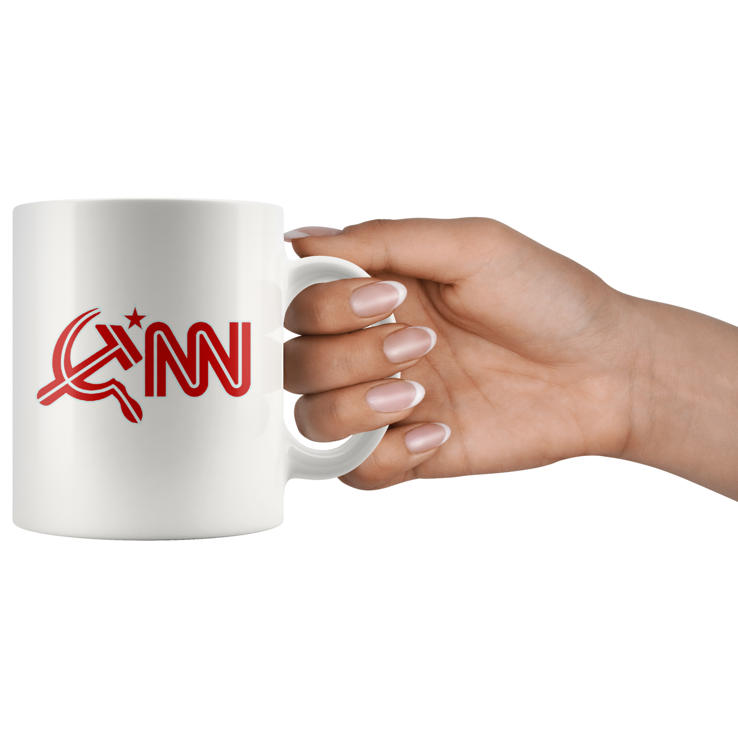 CNN Logo As Hammer & Sickle Wht