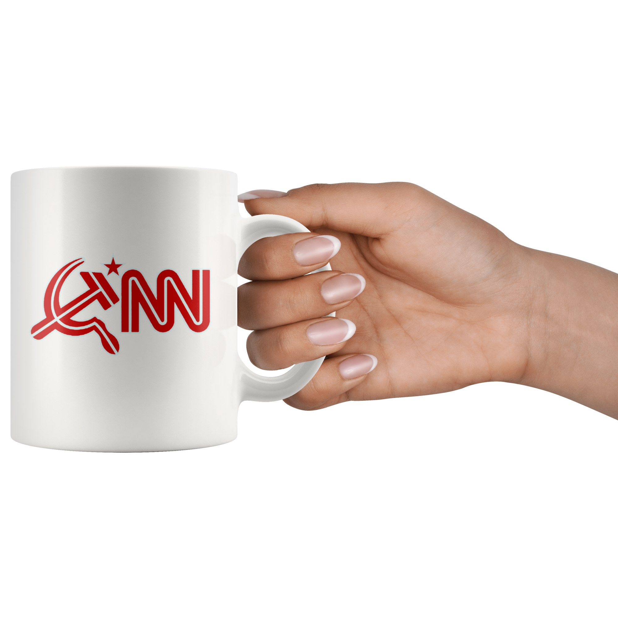 CNN Logo As Hammer & Sickle Wht