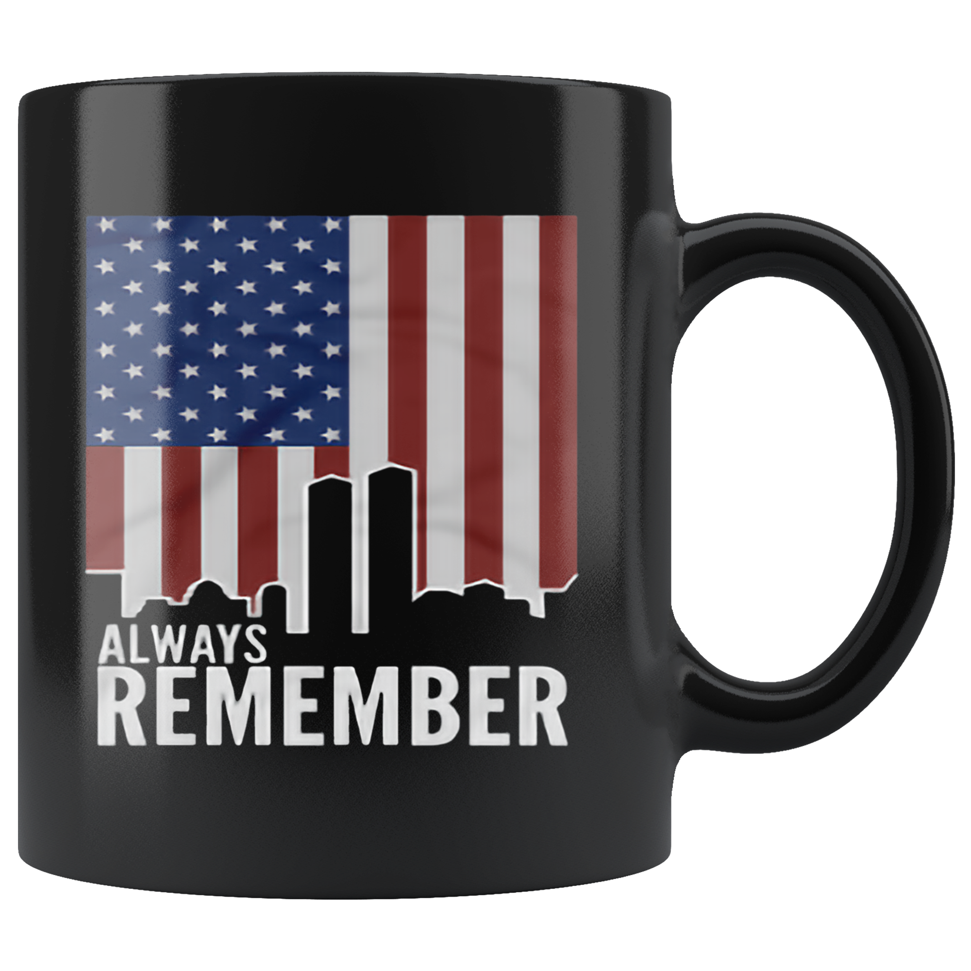 Always Remember Twin Towers On American Flag
