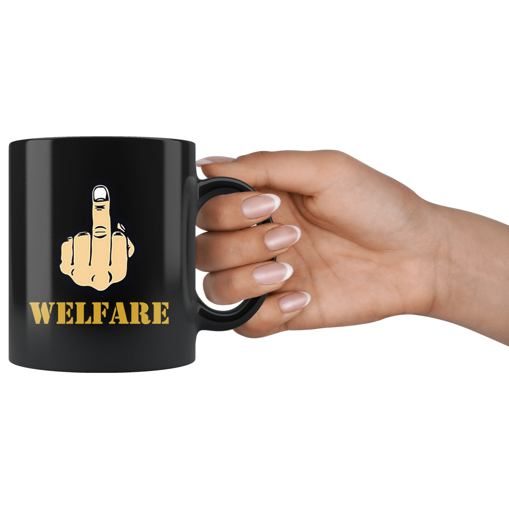 Fuck Welfare With Middle Finger