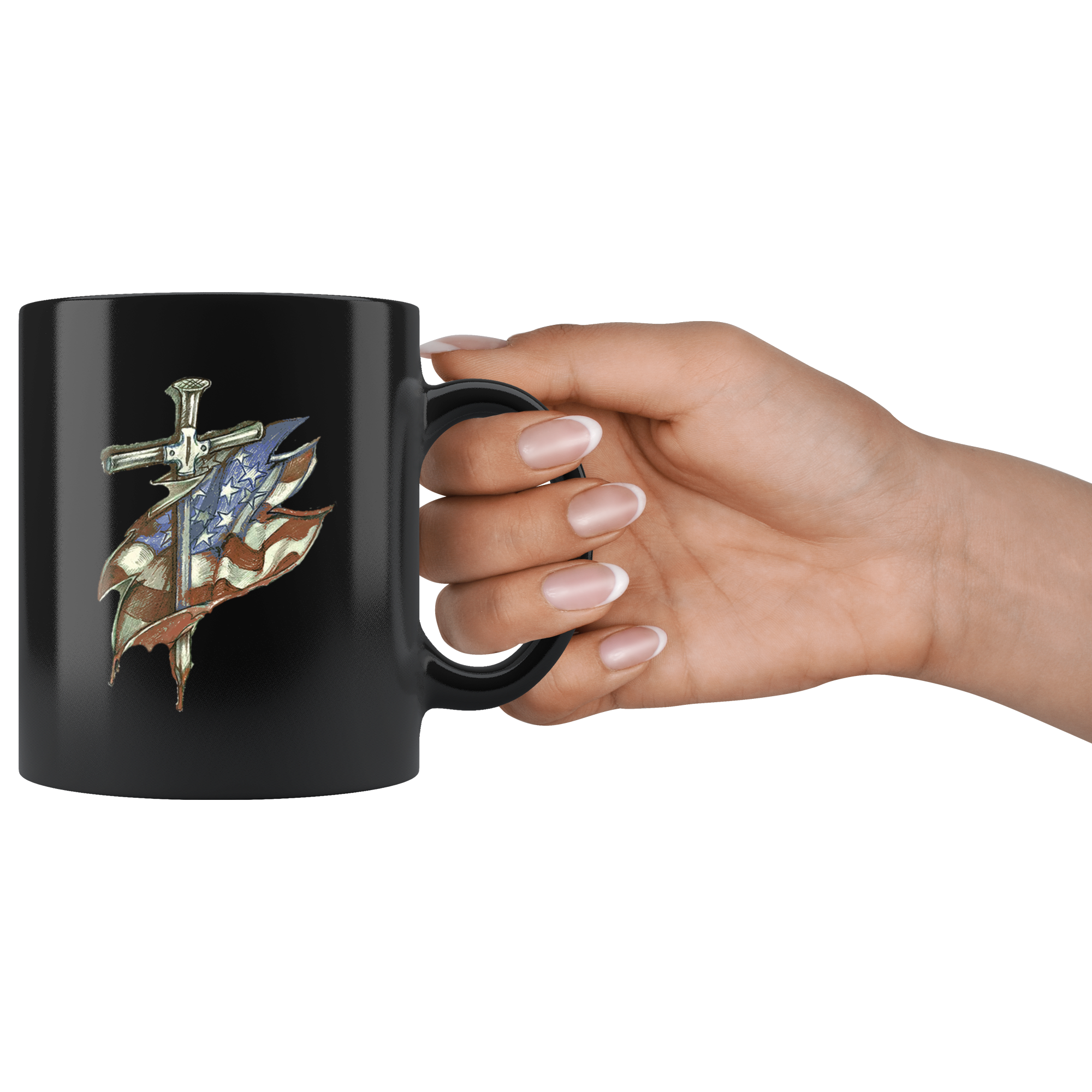 Dagger And American Flag Cup