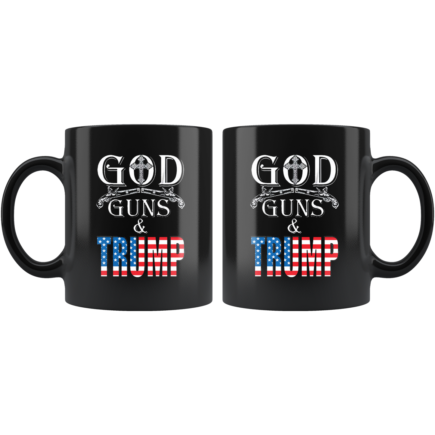 God, Guns & Trump American Flag