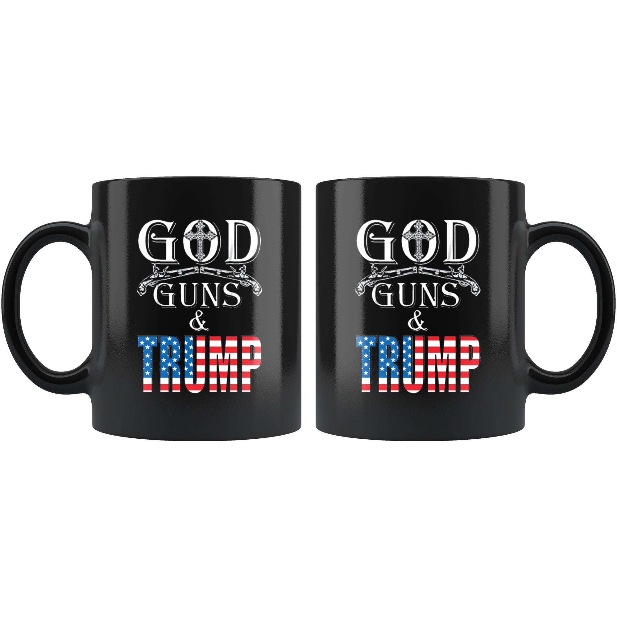 God, Guns & Trump American Flag