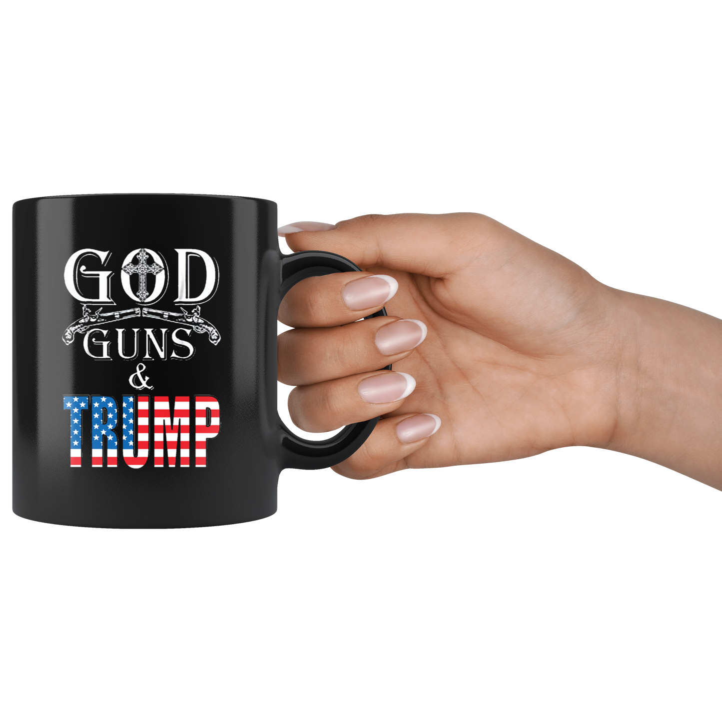 God, Guns & Trump American Flag