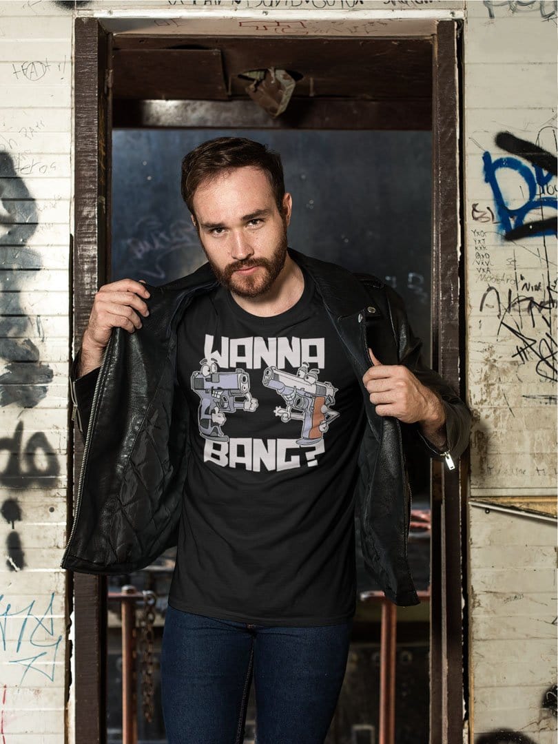 Wanna Bang? With Two Cartoon Pistols