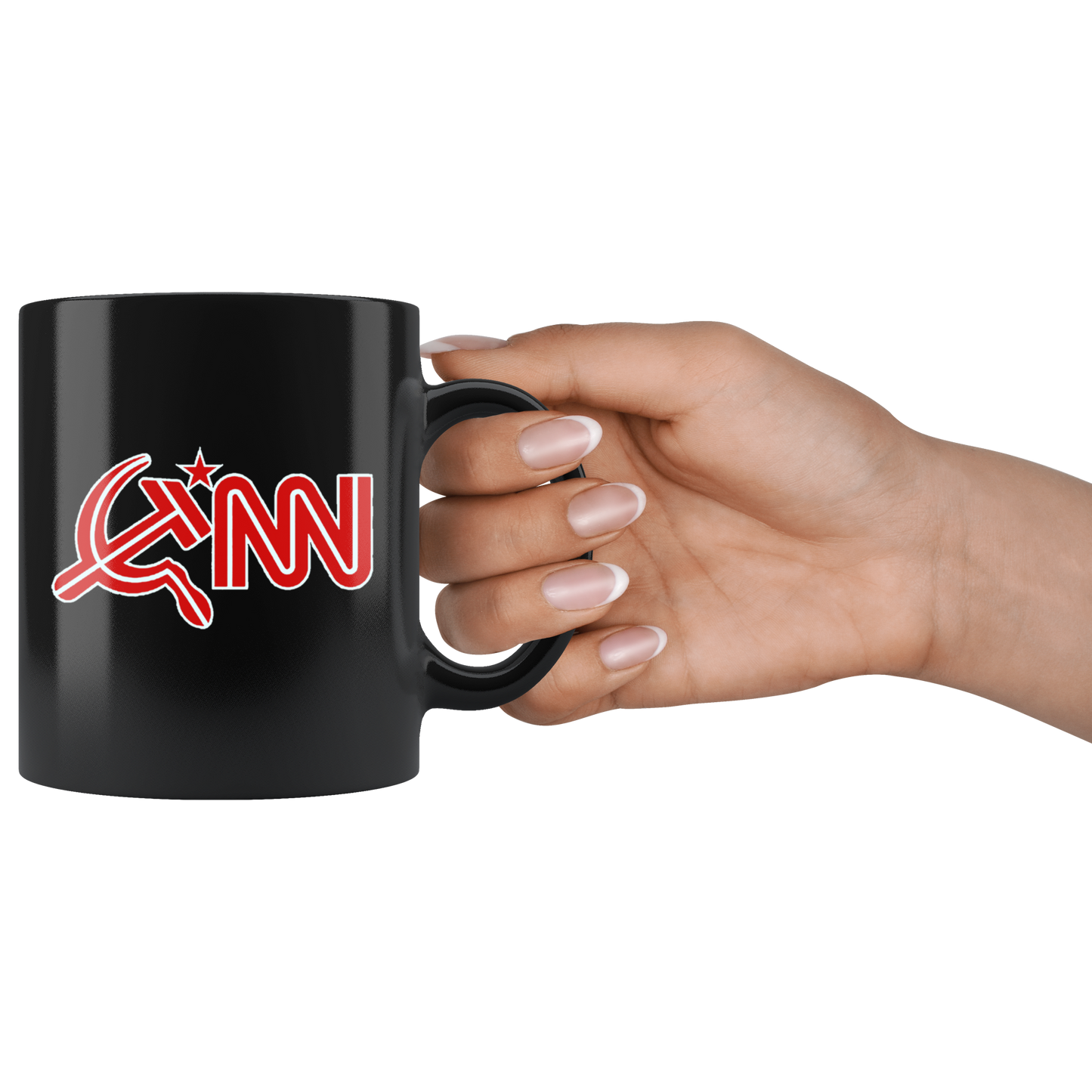 CNN Logo As Hammer & Sickle Blk