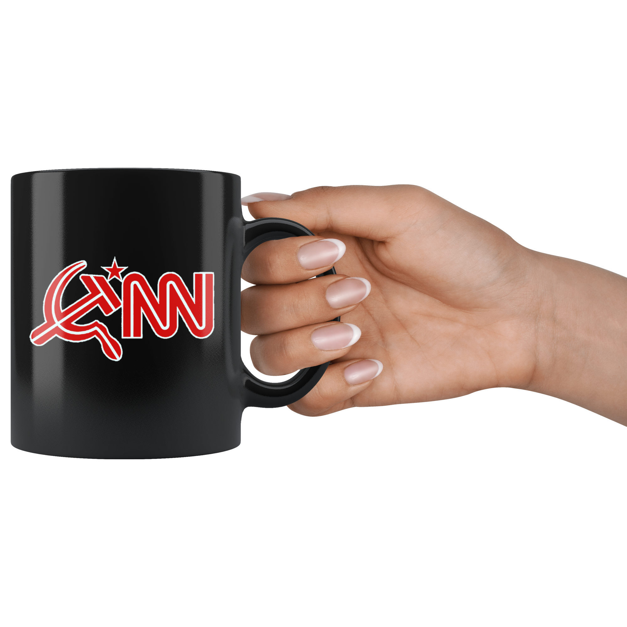 CNN Logo As Hammer & Sickle Blk