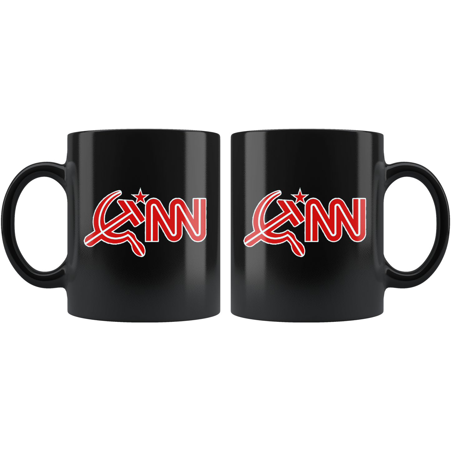 CNN Logo As Hammer & Sickle Blk