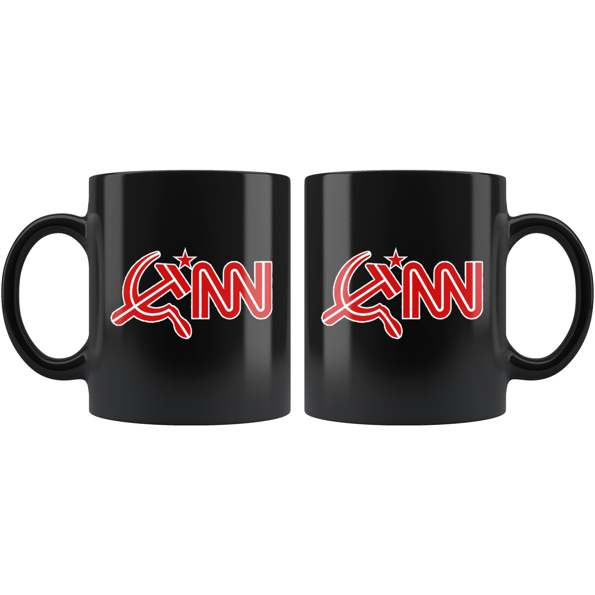 CNN Logo As Hammer & Sickle Blk